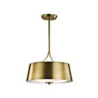 Kichler 43744NBR 3-Lights Natural Brass 100W Convertible Pendant