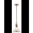 Kichler 43764PN 1-Light Polished Nickel 100W Mini Pendant