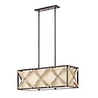 Kichler 43774AVI 3-Lights Anvil Iron 100W Linear Chandelier