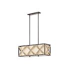 Kichler 43774AVI 3-Lights Anvil Iron 100W Linear Chandelier