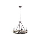 Kichler 43823WZC 6-Lights Weathered Zinc 60W Round Chandelier