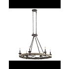 Kichler 43824WZC 6-Lights Weathered Zinc 60W Oval Chandelier