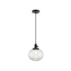 Kichler 43852BK 1-Light Black 100W Pendant 
