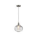 Kichler 43852NI 1-Light Brushed Nickel 100W Mini Pendant
