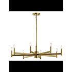 Kichler 43857NBR 8-Lights Natural Brass 60W 1-Tier Chandelier