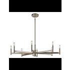 Kichler 43857SN 8-Lights Satin Nickel 60W 1-Tier Chandelier