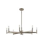 Kichler 43857SN 8-Lights Satin Nickel 60W 1-Tier Chandelier