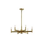 Kichler 43859NBR 6-Lights Natural Brass 60W 1-Tier Chandelier