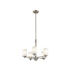 Kichler 43923NI 5-Lights Brushed Nickel 100W 1-Tier Chandelier