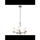 Kichler 43923NIL18 5-Lights Brushed Nickel 10W LED 1-Tier Chandelier