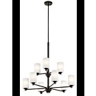 Kichler 43924OZ 9-Lights Olde Bronze 100W 2-Tier Chandelier