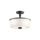 Kichler 43926OZL18 3-Lights Olde Bronze 10W LED Flush Mount Ceiling Light