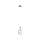 Kichler 43957NI 1-Light Brushed Nickel 75W Mini Pendant
