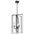 Kichler 43983BK 3-Lights Black 100W Foyer Pendant