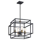 Kichler 43984BK 4-Lights Black 100W Pendant