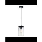 Kichler 43996BK 1-Light Black 100W Mini Pendant
