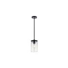Kichler 43996BK 1-Light Black 100W Mini Pendant