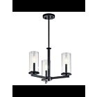 Kichler 43997BK 3-Lights Black 60W 1-Tier Chandelier