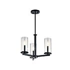 Kichler 43997BK 3-Lights Black 60W 1-Tier Chandelier