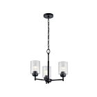 Kichler 44029BK 3-Lights Black 75W Mini Chandelier