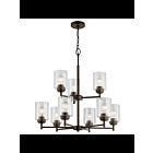 Kichler 44031OZ 9-Lights Olde Bronze 75W 2-Tier Chandelier