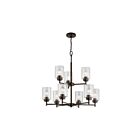 Kichler 44031OZ 9-Lights Olde Bronze 75W 2-Tier Chandelier
