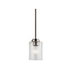 Kichler 44032NI 1-Light Brushed Nickel 75W Mini Pendant