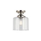 Kichler 44033NI 1-Light Brushed Nickel 75W Semi-Flush Mount Ceiling Light