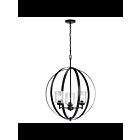 Kichler 44034BK 3-Lights Black 75W 1-Tier Chandelier