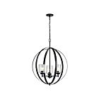 Kichler 44034BK 3-Lights Black 75W 1-Tier Chandelier