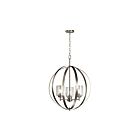 Kichler 44034NI 3-Lights Brushed Nickel 75W 1-Tier Chandelier