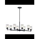 Kichler 44035BK 8-Lights Black 75W 1-Tier Chandelier