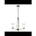 Kichler 44050NI 3-Lights Brushed Nickel 75W 1-Tier Chandelier