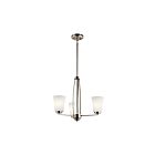 Kichler 44050NI 3-Lights Brushed Nickel 75W 1-Tier Chandelier