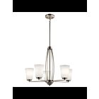 Kichler 44051NI 5-Lights Brushed Nickel 75W 1-Tier Chandelier
