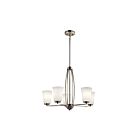 Kichler 44051NI 5-Lights Brushed Nickel 75W 1-Tier Chandelier
