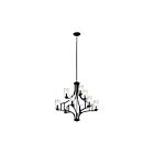 Kichler 44073DBK 9-Lights Distressed Black 60W 2-Tier Chandelier