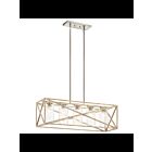 Kichler 44081DAW 5-Lights Distressed Antique White 75W Linear Chandelier