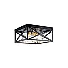 Kichler 44084BK 4-Lights Black 60W Flush Mount Ceiling Light