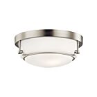 Kichler 44088NI 2-Lights Brushed Nickel 60W Flush Mount Ceiling Light