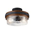 Kichler 44100AUB 2-Lights Auburn Stained 75W Semi-Flush Mount Ceiling Light