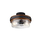 Kichler 44100AUB 2-Lights Auburn Stained 75W Semi-Flush Mount Ceiling Light
