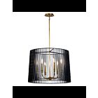 Kichler 44167BK 6-Lights Black 60W Round Chandelier