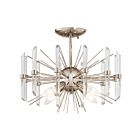 Kichler 44277PN 4-Lights Polished Nickel 60W Semi-Flush Mount Ceiling Light