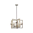 Kichler 44290WWW 5-Lights White Washed Wood 60W 1-Tier Chandelier