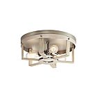 Kichler 44293WWW 3-Lights White Washed Wood 75W Flush Mount Ceiling Light