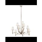 Kichler 44311PN 9-Lights Polished Nickel 60W 1-Tier Chandelier