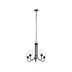 Kichler 44377BKCS 5-Lights Black 75W 1-Tier Chandelier