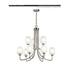 Kichler 44378NI 9-Lights Brushed Nickel 75W 2-Tier Chandelier