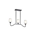 Kichler 44379BK 3-Lights Black 75W Linear Chandelier